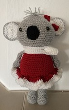 Amigurumi Figur Koala rot grau