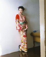 Nobuyoshi Araki Autogramm auf Foto KaoRi Tokyo Model