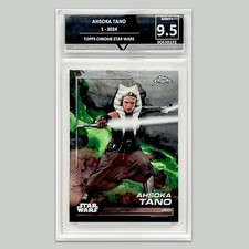 Topps Chrome 2024 Disney Star Wars Ahsoka Graded Trading Card Rare Mandalorian