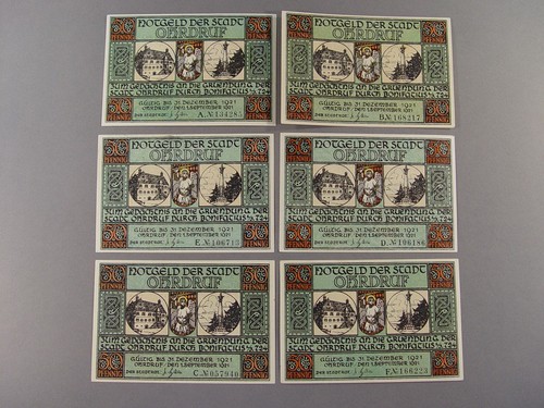 380 notgeld 6x gutschein - 6x,