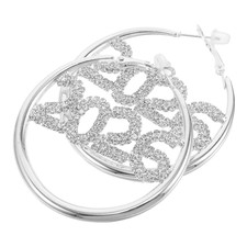  Große Diamant-Creolen Mit