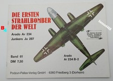 Waffen Arsenal 61 ARADO AR 234 B-2 STRAHLENBOMBER FLUGZEUG Podzun Pallas