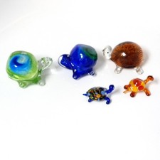 Schildkröten Sammlung Glas Murano Style Mundgeblasen 
