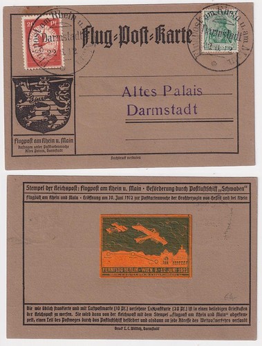 92592 flugpost karte - flugpost,