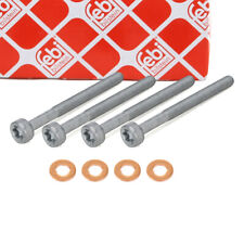 4x febi Zylinderschraube + Dichtringe für Einspritzdüse für MERCEDES OM651 OM654