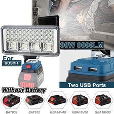 LED Arbeitsleuchte Für Bosch GBA Akku 18V Taschenlampe Strahler Licht mit USB