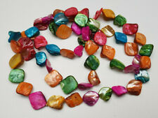 Mode-Collier Muschel Nugget Perlmutt Halskette 120 cm bunt K 700