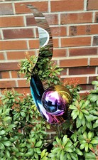 Skulptur Flame rainbow poliert