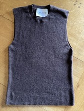 Pollover/ Pullunder Closed Rundhals in schokobraun in Gr. S, feine Wolle