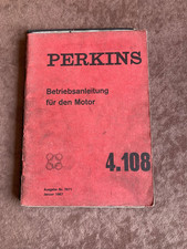 Betriebsanleitung Perkins Motor 4.108  1967 40 Seiten  Original