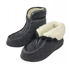 Herren Winter Hausschuhe Filz Hüttenschuhe Hausstiefel Filzpantoffeln Schurwolle