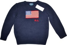 Ralph Lauren Baumwoll-Strickpullover NEUW marine Flagge Gr. 92, 98 oder 110