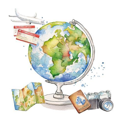 Servietten reise globus - 20,
