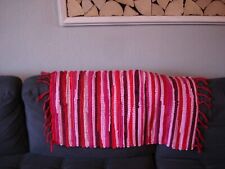 Flickenteppich Baumwollteppich Handwebteppich in toller Farbe  ca. 50 x 75