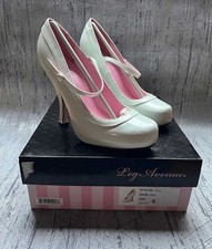 Leg Avenue Brautschuhe, Abendschuhe High Heels im Mary Jane Style, Gr. 6 (36)