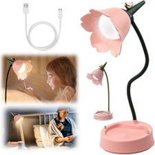 Blumendesign Schreibtischlampe Kinder Dimmbare Tischlampe Wiederaufladbar Lampe