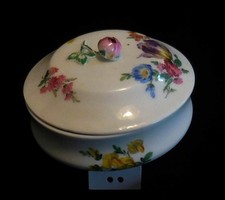 Meissen  Deckeldose Döschen Blumendekor