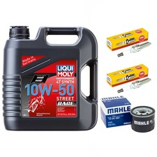 Öl Set 4L Ölfilter Zündkerzen Inspektion für Husqvarna Nuda 900 A700 ZKH 2012-15