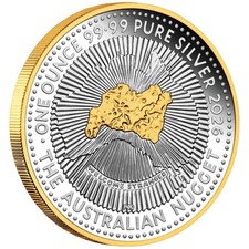 Silbermünze Australian Nugget