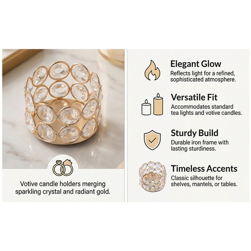 Crystal tea light - 2x, candle