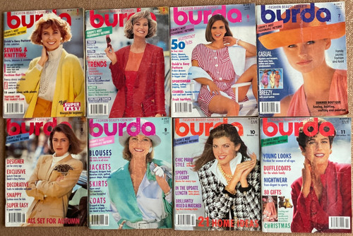 Vintage burda moden - 8x,