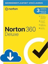 Norton 360 Deluxe 2025, inkl. 25 GB, 3 Geräte - 3 Jahre, Blitzversand, Kein Abo