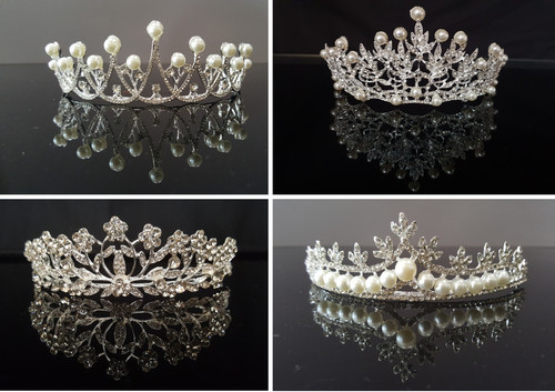 Krone perle tiara haarschmuck - krone,