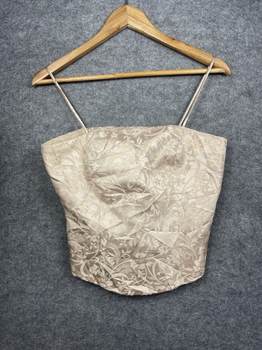 Beige blumen brokat - blumen, korsett