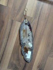 Wanddeko, Feder, Metall, Made in USA (Oklahoma), ca 28cm x 7cm