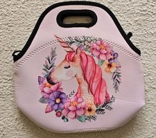 Einhorn?Lunch Bag?Vespertasche Brottasche Neopren rosa isolierend wasserdicht