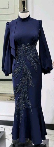 Damen abendkleid lang - lang, blau
