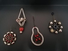 alter Gablonzer Christbaumschmuck Weihnachtsschmuck 4 Ornamente