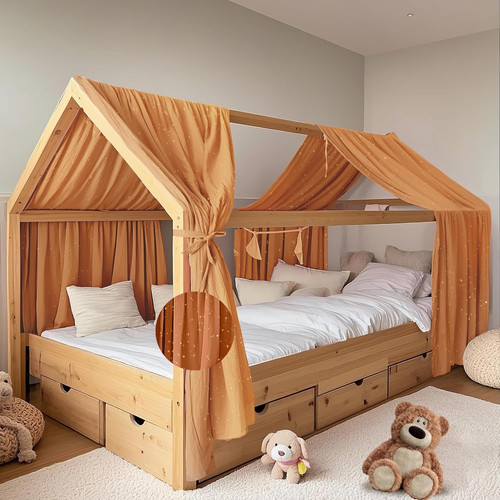 Hausbett himmel mit gold - hausbett,
