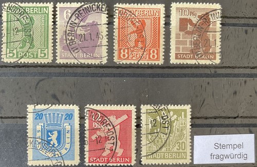 Sbz 1945 gestempelt - 1-7,