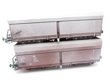 348HO - Piko H0 - 2x Selbstentladewagen 6770 braun DR "gealtert "