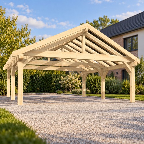 Doppelcarport satteldach - doppelcarport,