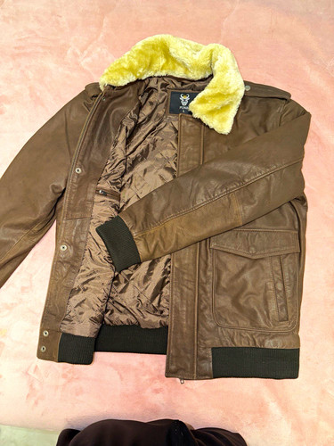 Punto herren leder bomberjacke - herren,