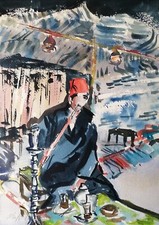 ORIGINAL Aquarell GEMÄLDE