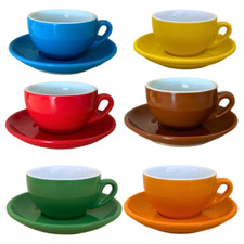 Nuova Point dickwandige Cappuccinotasse + Untertasse 6St PALERMO bunt