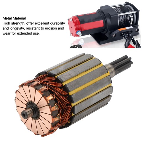 Dc12v winch motor - rotor, metal