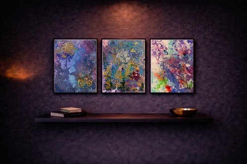3er set acrylbilder - 3er,