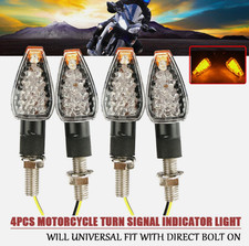 4X LED 12V Universal Motorrad Roller Mit E-Geprüft Blinker Miniblinker 10MM
