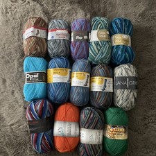 Konvolut Sockenwolle 4fach über 1kg  Wolle  Paket Stricken Opal Regia…