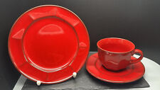Winterling Pfalzkeramik  rote Keramik 1(von 11) Kaffeegedeck mit UT Kuchenteller