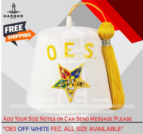 Oes cremeweiß fez hut - hut, gelbe