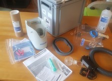 Hippomed Air One Flex Pferde Inhalator Akku mit Warmblutmaske Akku Inhaliergerät