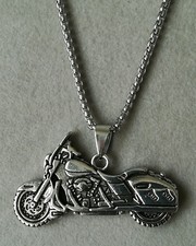 Motorrad Anhänger Mit Halskette Silber Cruiser Bike Biker Fahrer Glücksbringer