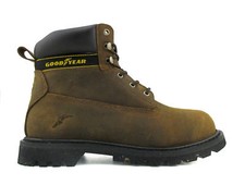 Arbeit Stiefel Sicherheitsschuhe Goodyear Schutzkappe S3 (GYBT1536-BROWN)
