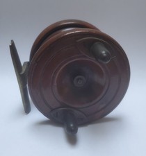 Antike  Allcock Angelrolle Holzrolle aus der Zeit um 1910 in gutem Zustand !!!