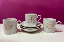Hutschenreuther Porzellan Weiß-Gold Sternzeichen Tasse/Unterteller Waage & Stier